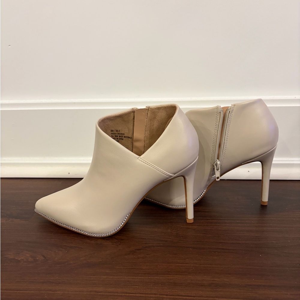 BCBGeneration Cream Heeled Ankle Boots